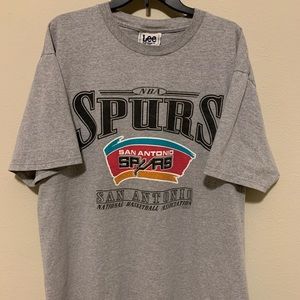 Vintage San Antonio Spurs T Shirt 90s Vintage Lee Gray Shirt Size XL